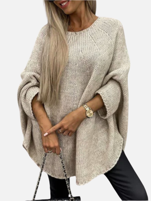 Maria | Poncho en Tricot Oversize, Pull Poncho