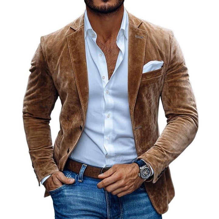 Moderne brun blazer til herrer