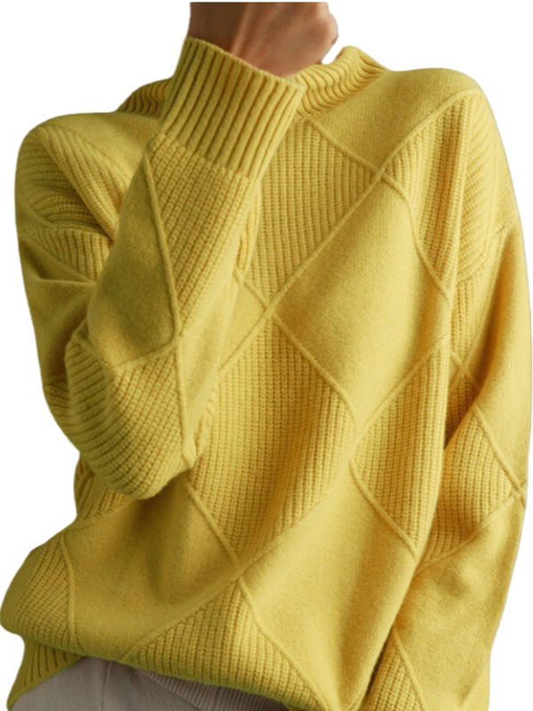 Susanne | Pull à col roulé avec motif en losanges
