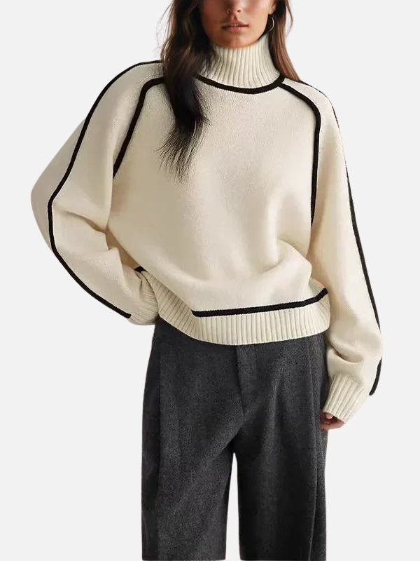 Ida | Pull à col roulé en doux jersey fin