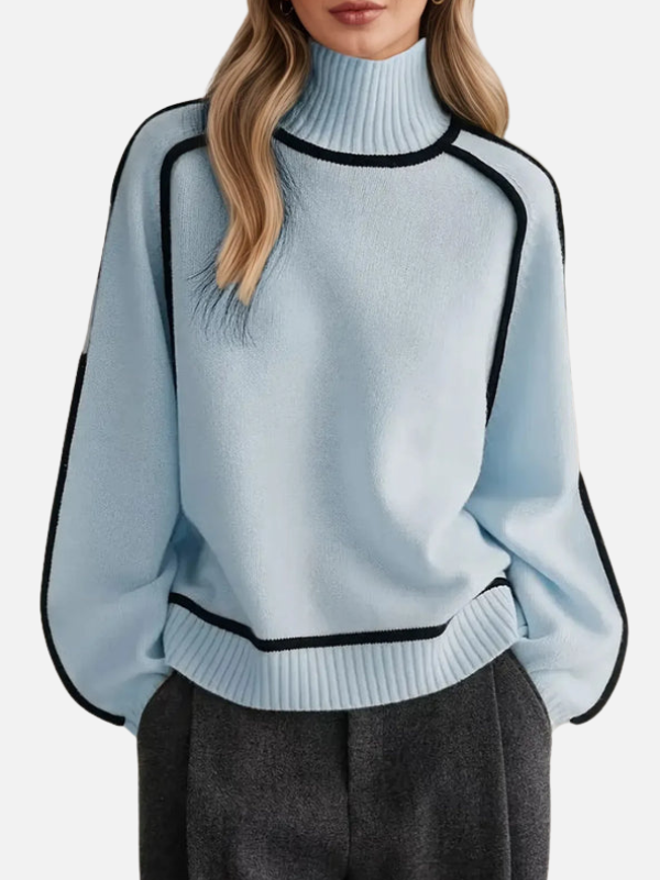 Ida | Pull à col roulé en doux jersey fin