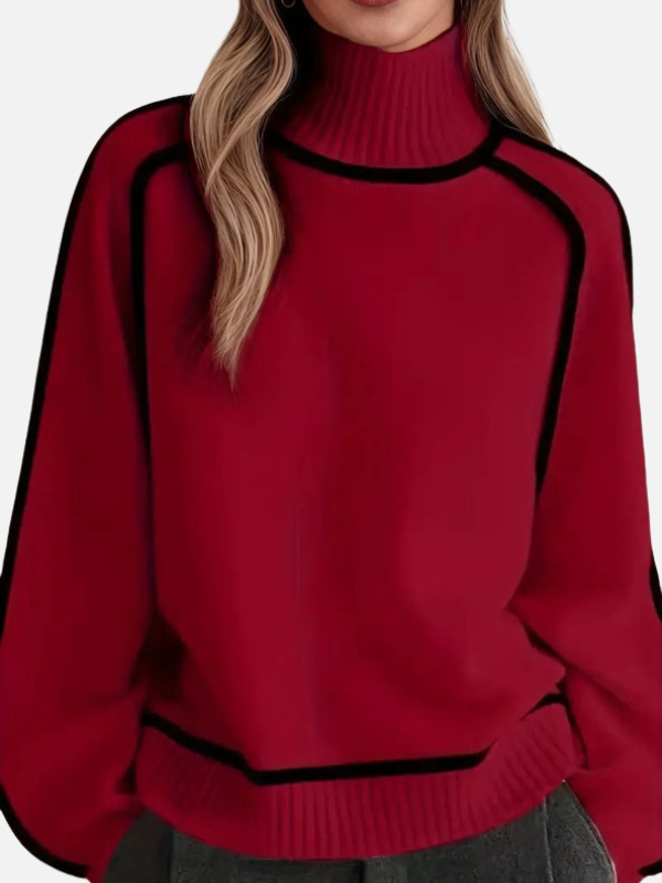 Ida | Pull à col roulé en doux jersey fin