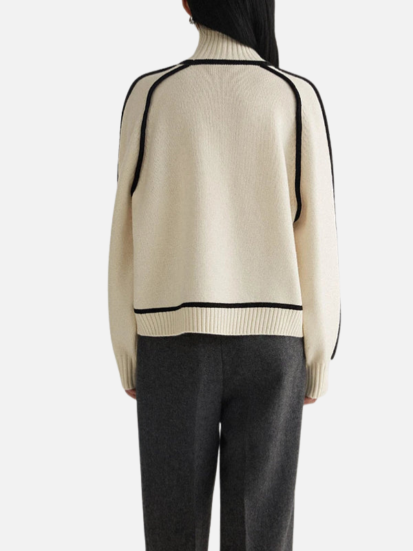 Ida | Pull à col roulé en doux jersey fin