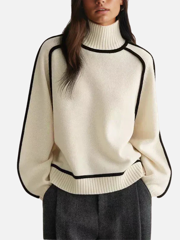 Ida | Pull à col roulé en doux jersey fin