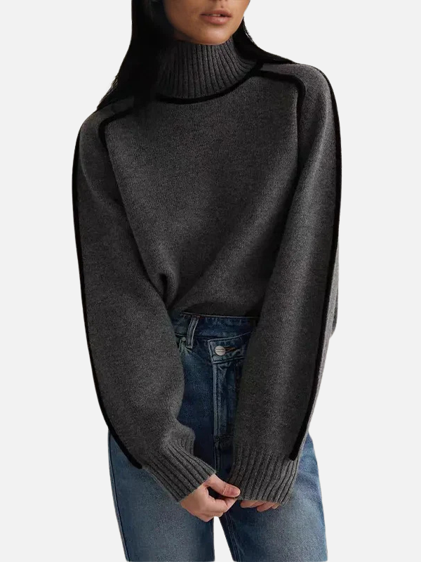 Ida | Pull à col roulé en doux jersey fin
