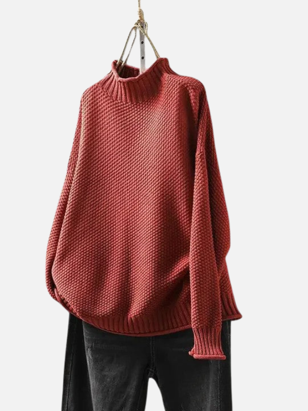 Karen | Pull à col roulé en doux tricot épais