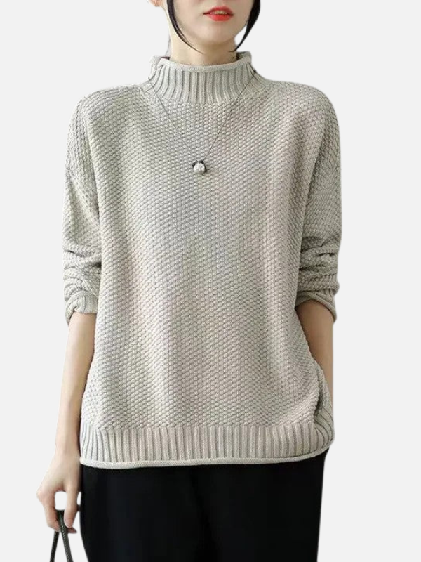 Karen | Pull à col roulé en doux tricot épais