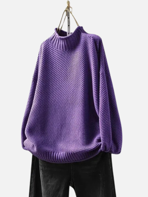 Karen | Pull à col roulé en doux tricot épais