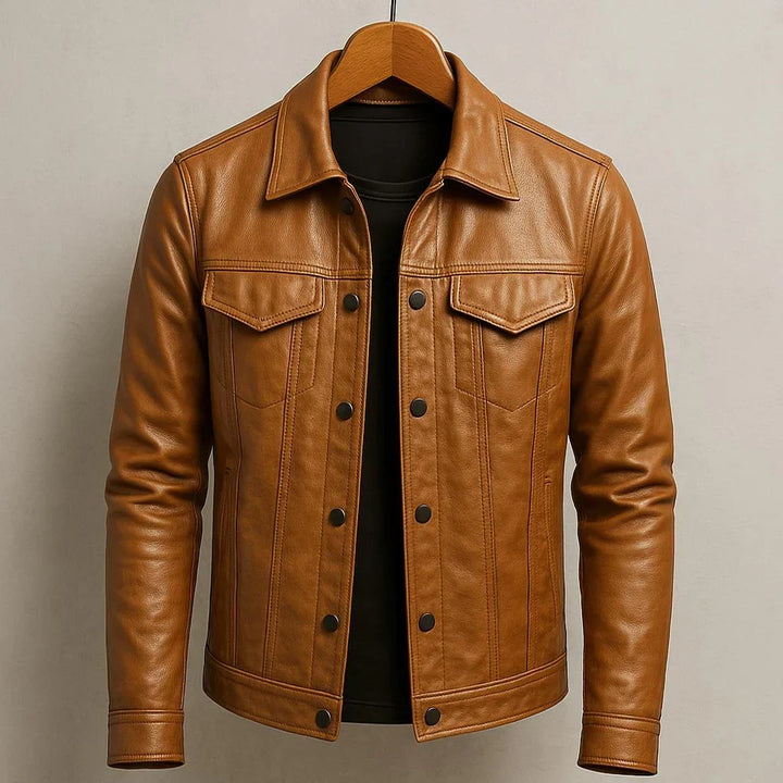 Jakke i bikerstil til herrer