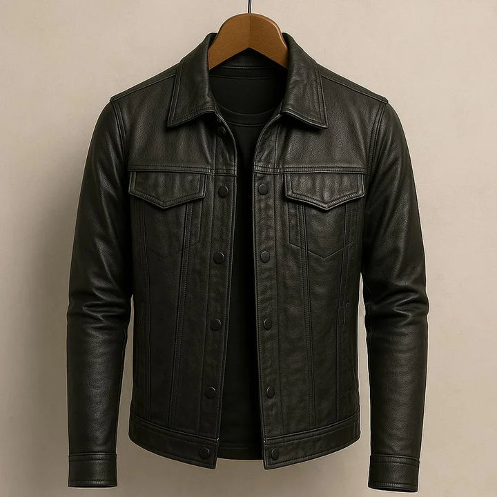 Jakke i bikerstil til herrer