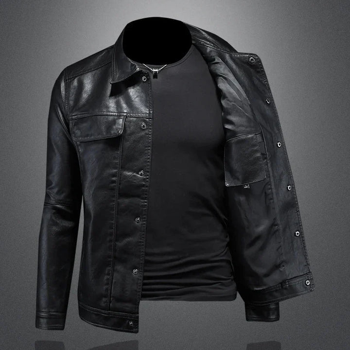 Jakke i bikerstil til herrer