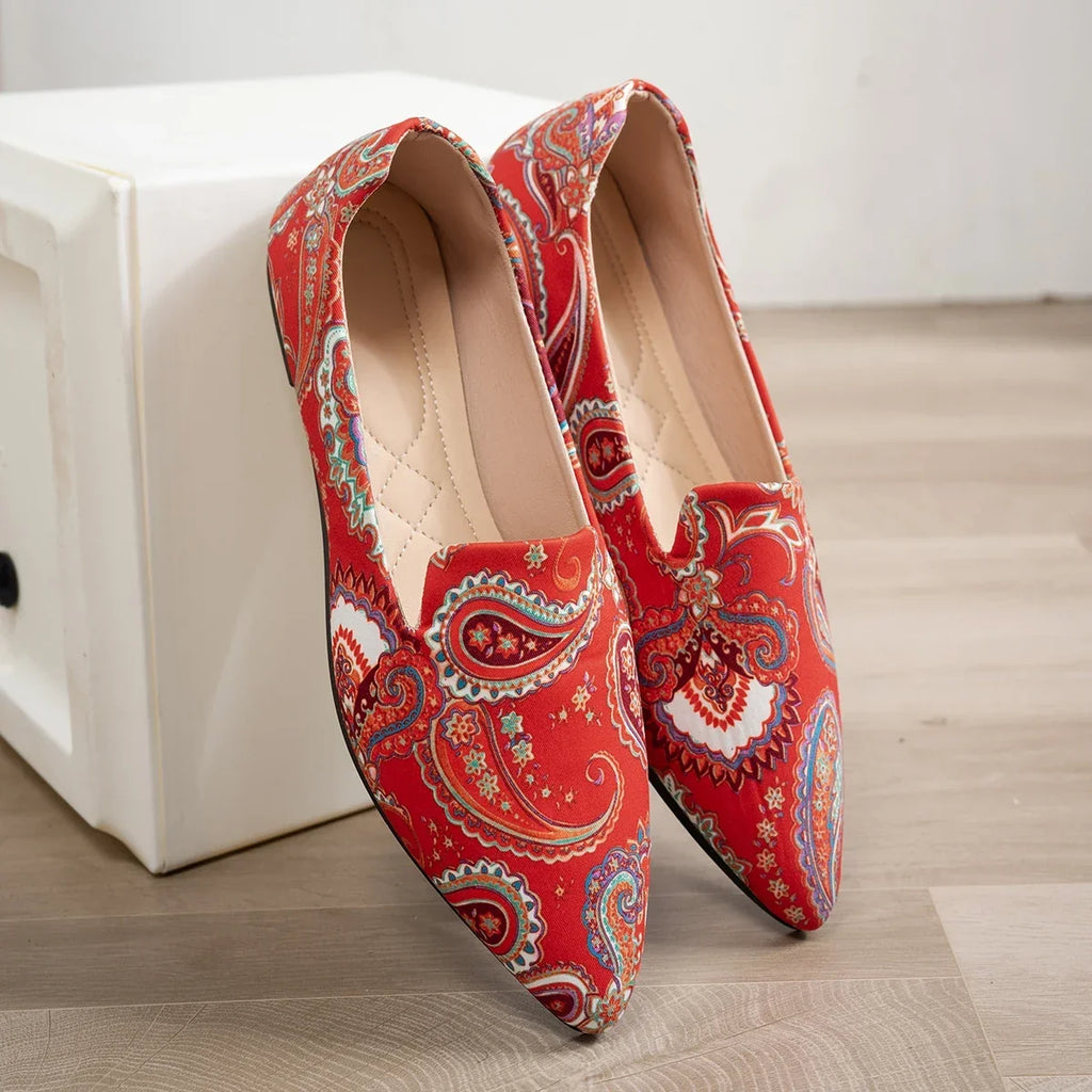 Bretagne | Mocassins Boho Paisley à Bout Pointu