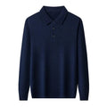 Pull en tricot pour hommes avec col polo et patte de boutonnage | Aveloire Paris