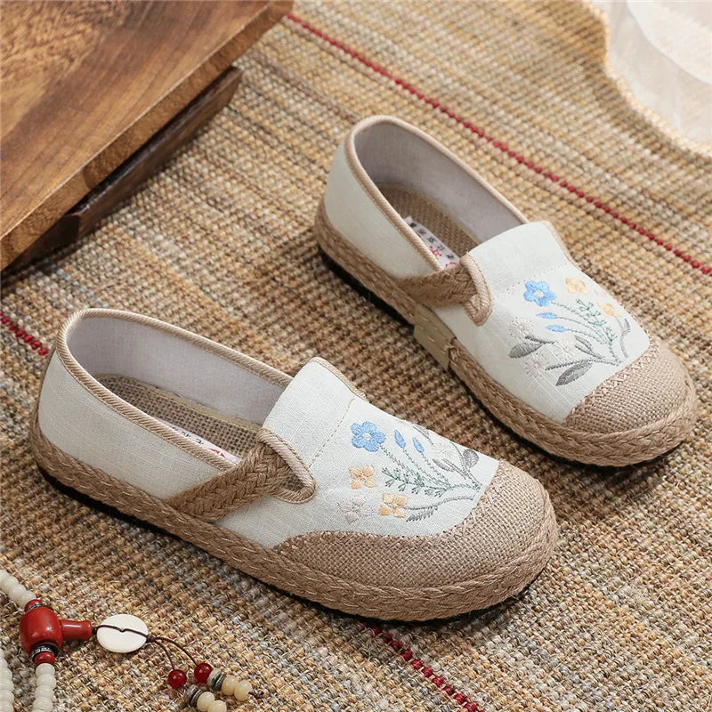 Ella | Chaussures en toile brodées Boho