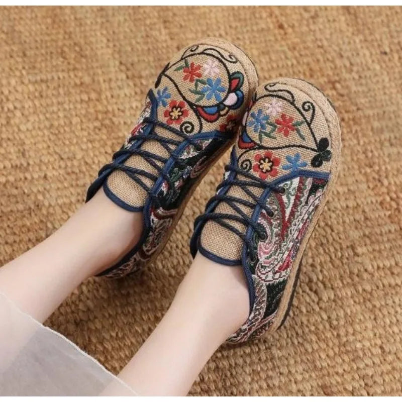 Lily | Chaussures en toile tissée à lacets