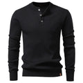 Pull en maille côtelée pour hommes avec boutons et manches longues | Valcor Zürich