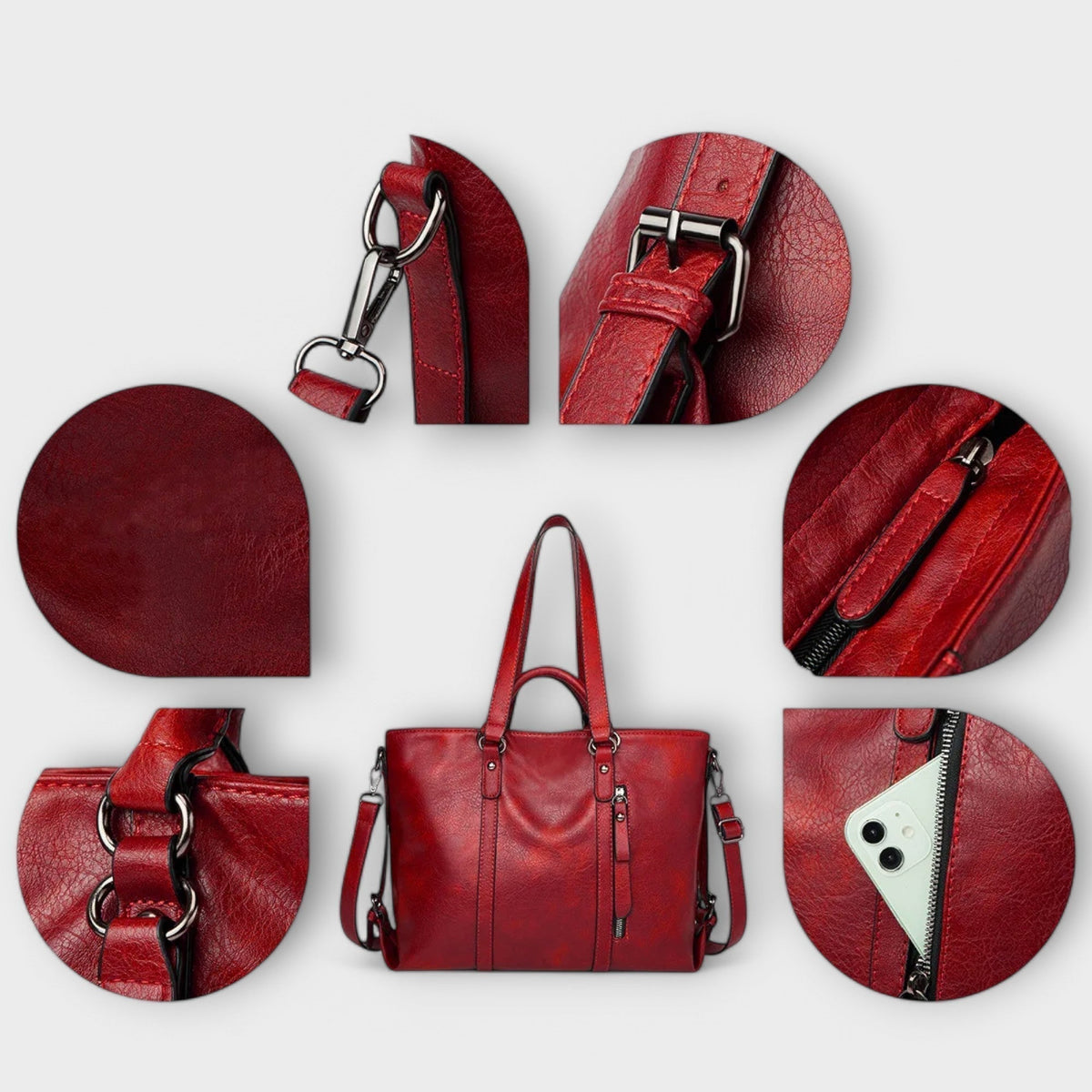 Zephyra - Grand Sac à Main en Cuir