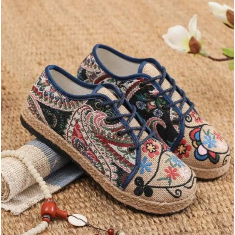 Lily | Chaussures en toile tissée à lacets