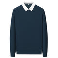 Pull pour hommes en look chemise avec col contrasté et manches longues | Valcor Zurich
