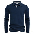 Polo à manches longues pour hommes avec patte de boutonnage et détails contrastés | Valcor Zürich