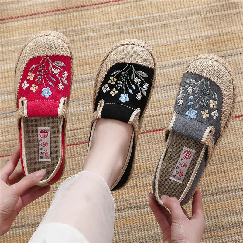 Ella | Chaussures en toile brodées Boho