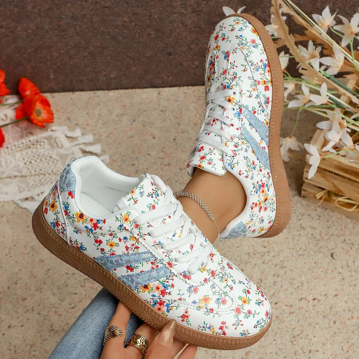 Evie | Chaussures légères et respirantes à motif floral