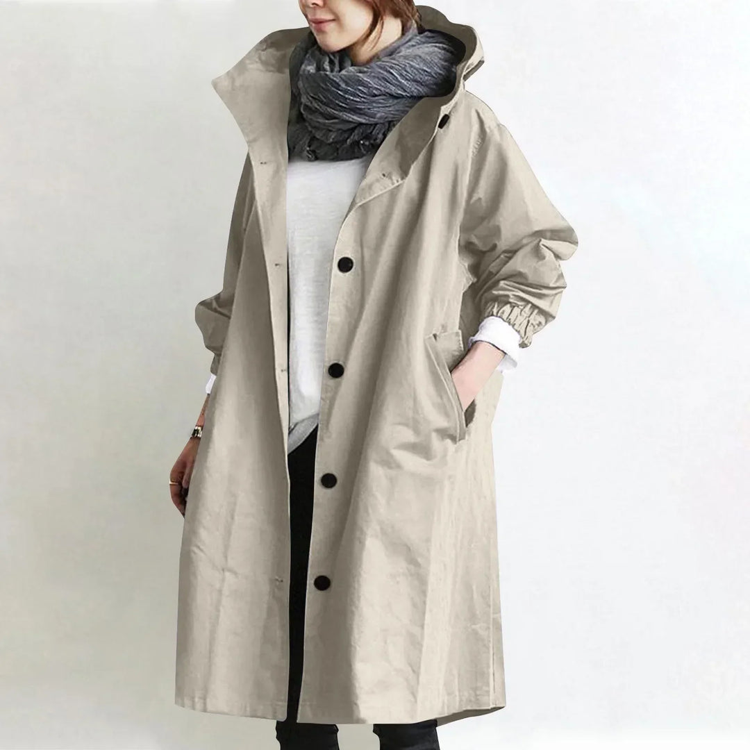 Arabella – Lang trenchcoat med hætte