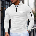 Pull structuré pour hommes avec col montant et fermeture éclair quart de tour | Valcor Zürich