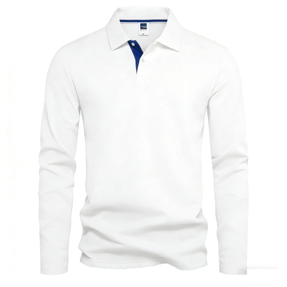 Polo à manches longues pour hommes avec patte de boutonnage et détails contrastés | Valcor Zürich