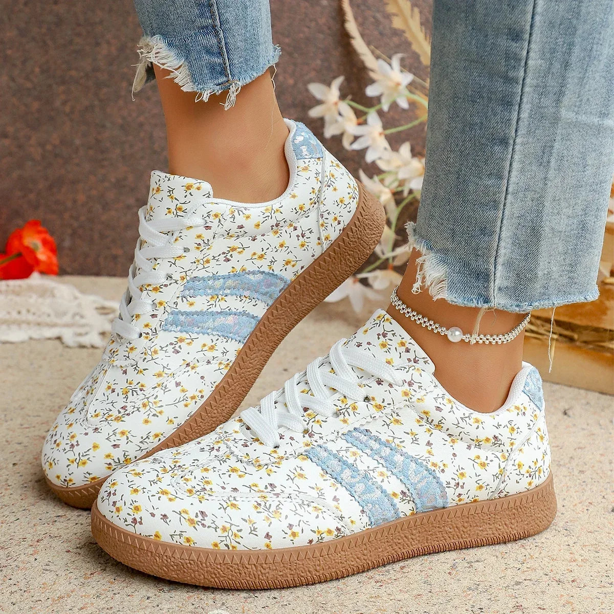 Evie | Chaussures légères et respirantes à motif floral