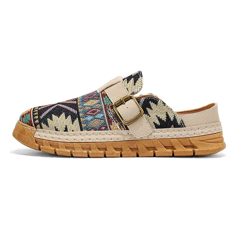 Hannah | Mules à enfiler à motif boho