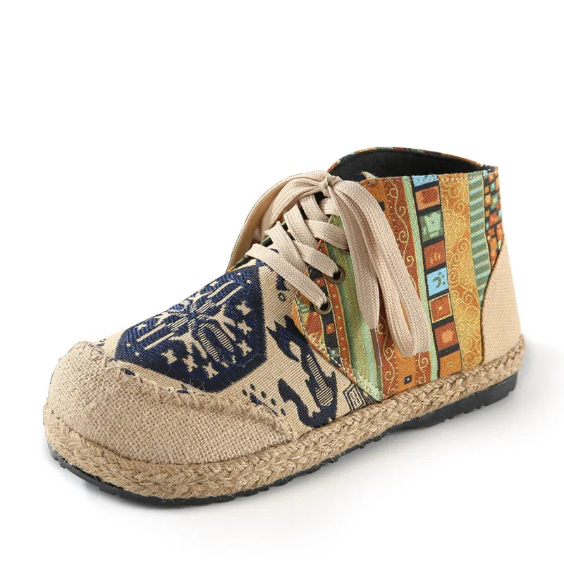 Zara | Chaussures à lacets chevilles tissées Boho