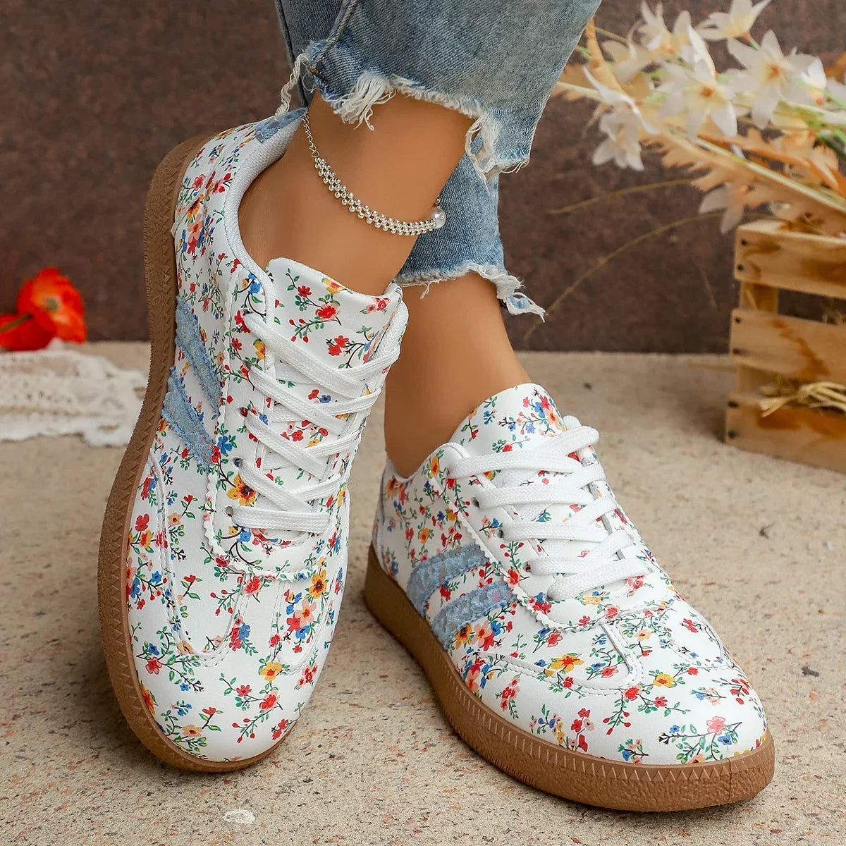 Evie | Chaussures légères et respirantes à motif floral