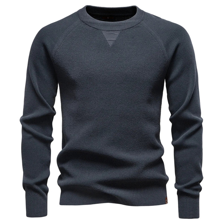 Pull en tricot pour hommes avec col rond et manches raglan | Aveloire Paris