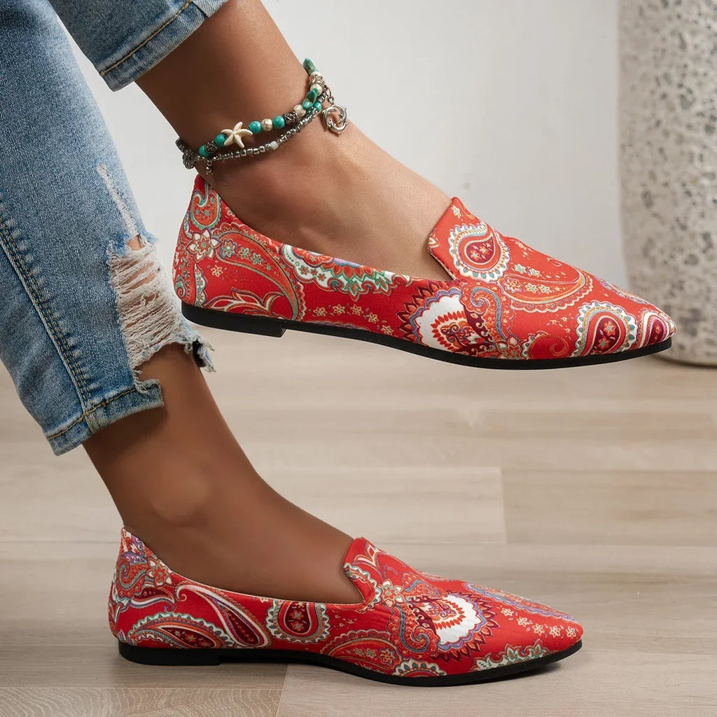 Bretagne | Mocassins Boho Paisley à Bout Pointu