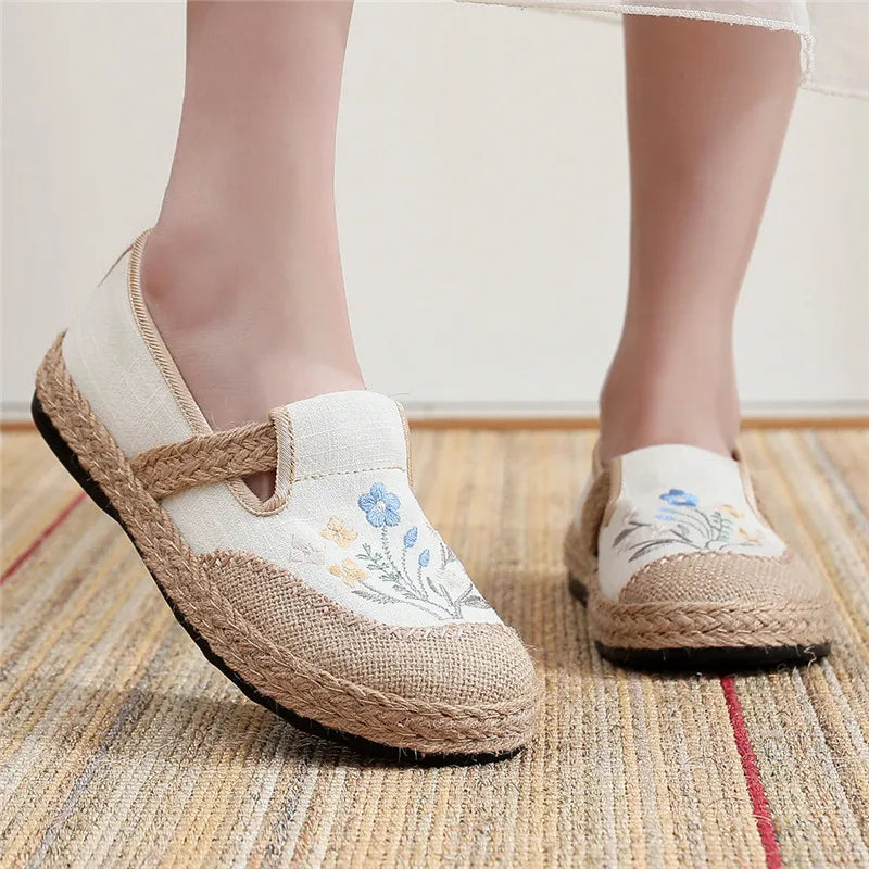 Ella | Chaussures en toile brodées Boho