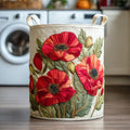 Mabelle™ | Panier à linge matelassé Coquelicot Écarlate