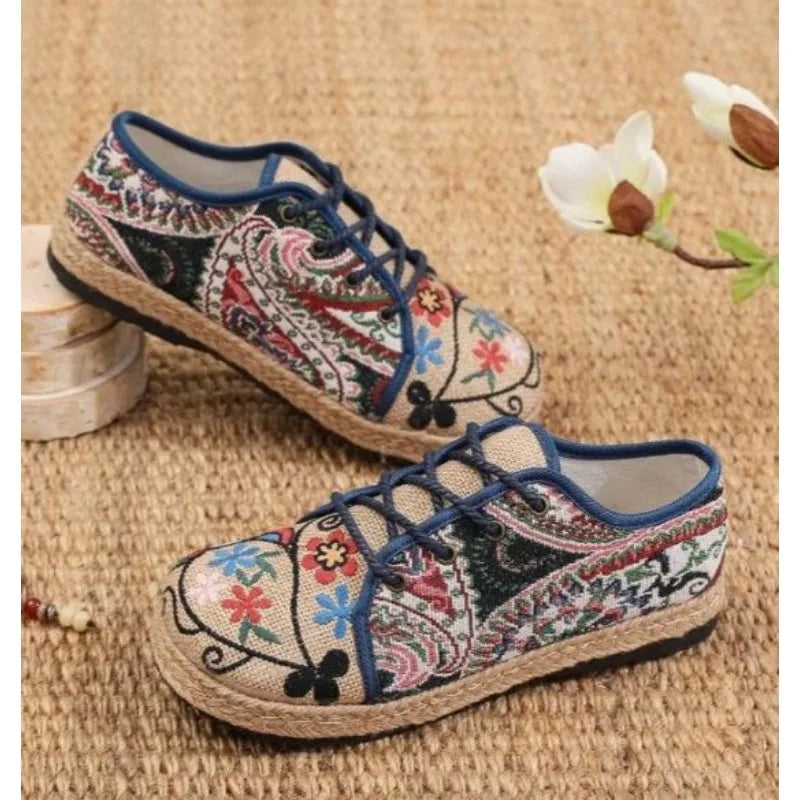 Lily | Chaussures en toile tissée à lacets