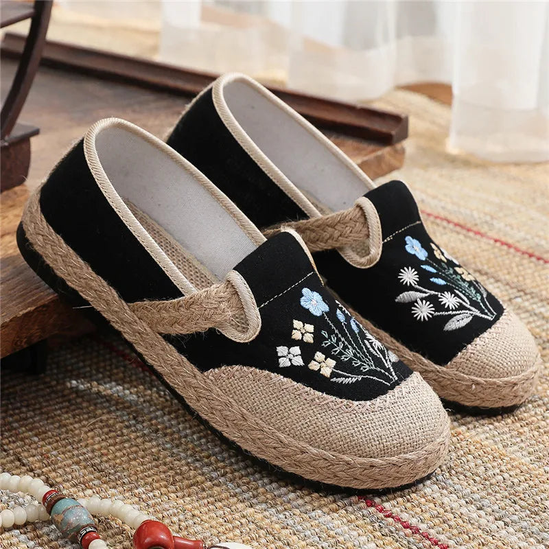 Ella | Chaussures en toile brodées Boho