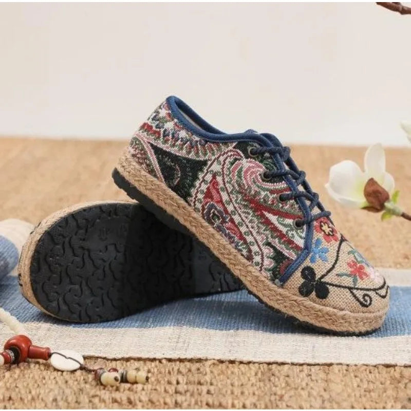 Lily | Chaussures en toile tissée à lacets
