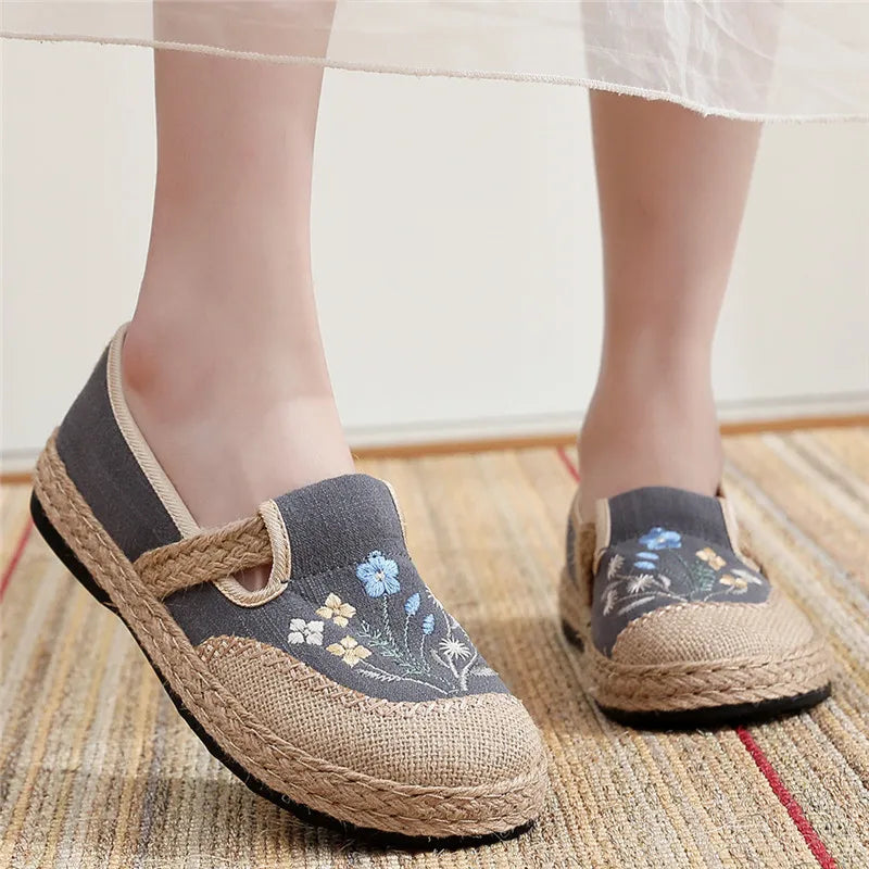 Ella | Chaussures en toile brodées Boho