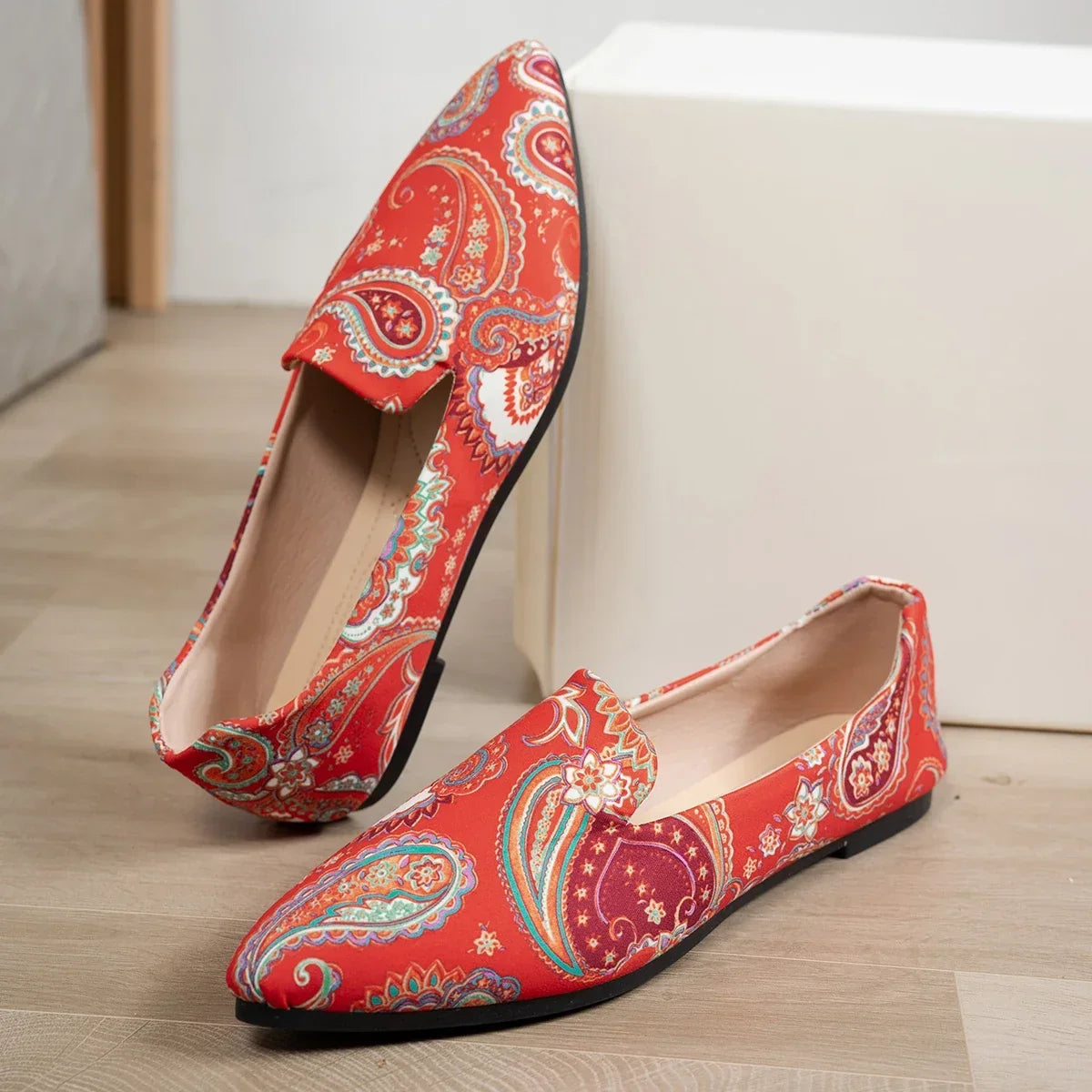 Bretagne | Mocassins Boho Paisley à Bout Pointu