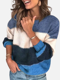 Kirsten | Pull en tricot rayé à col rond
