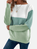 Anne | Pull en tricot à coloris blocs avec encolure bateau