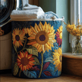 Sunniva™ | Panier à linge matelassé Floral Sunshine