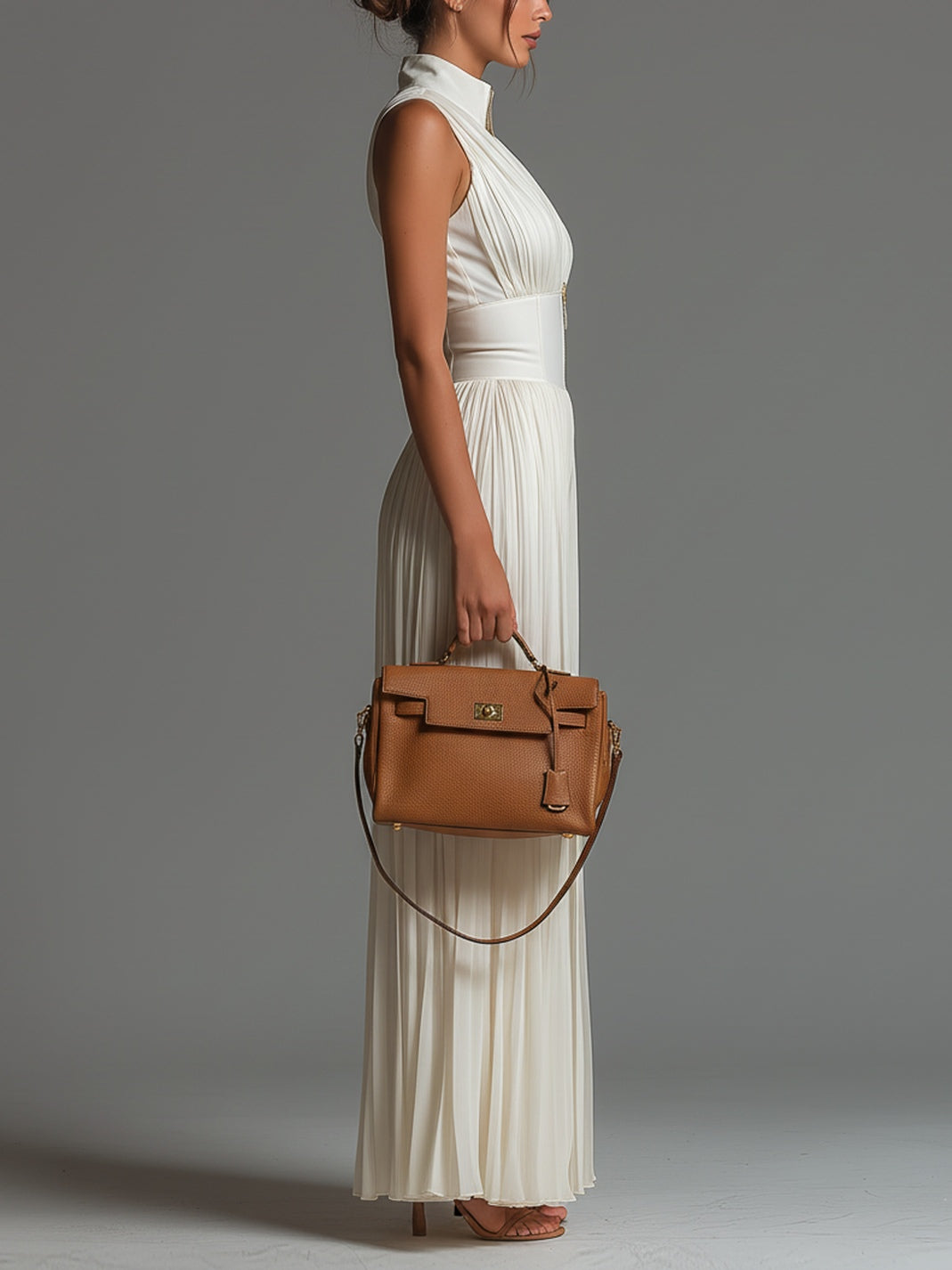 Combinaison Zsófia | Combinaison en chiffon blanc plissé