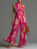 Combinaison Zsófia | Combinaison en Chiffon Plissé Rose