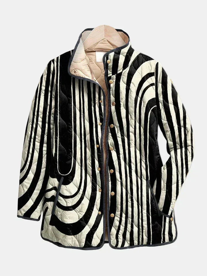 AVELOIRE | Veste matelassée graphique zébrée Sylvie