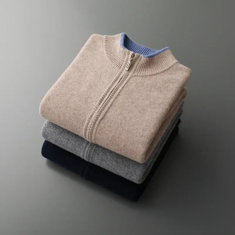 Veste zippée en cachemire DONACCI