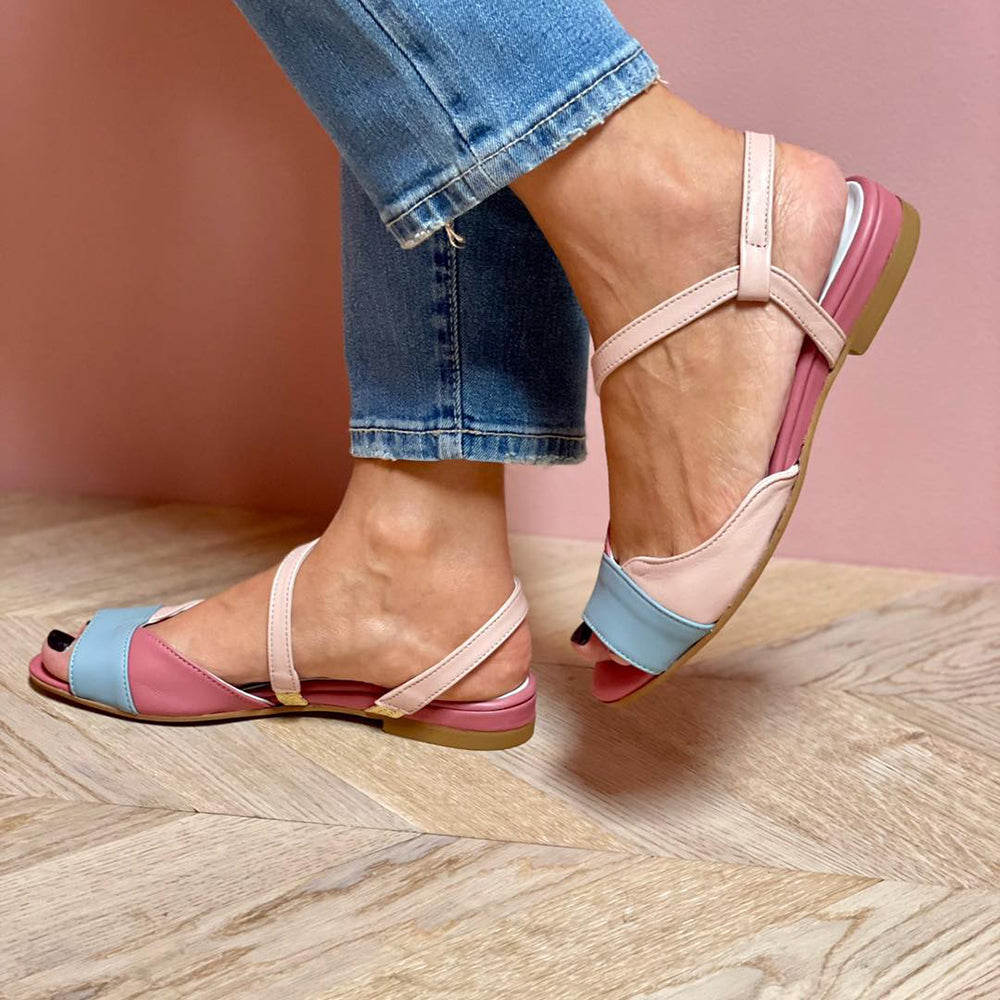 Johanna™ - Sandales roses asymétriques